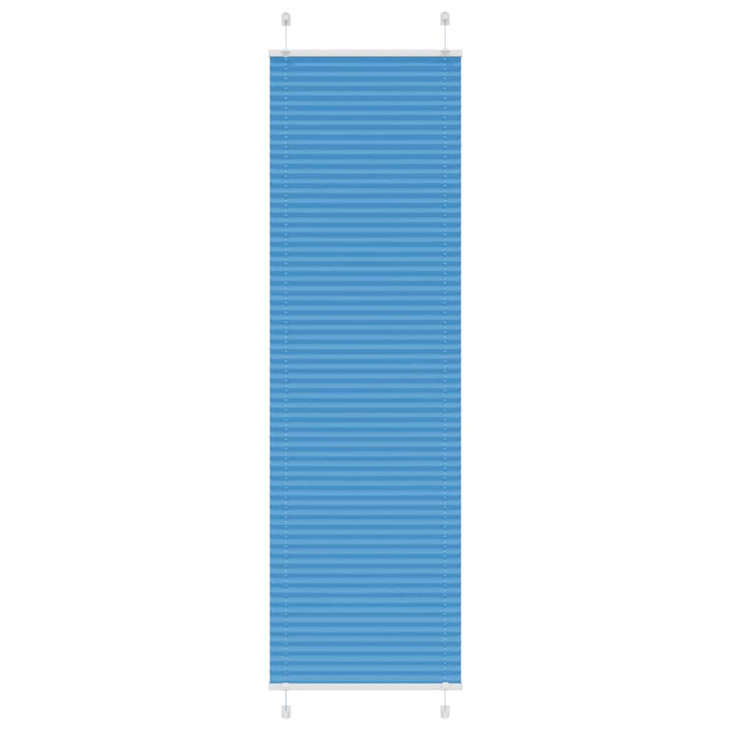 Plissé rolgordijn 55x200 cm stofbreedte 54,4 cm polyester blauw