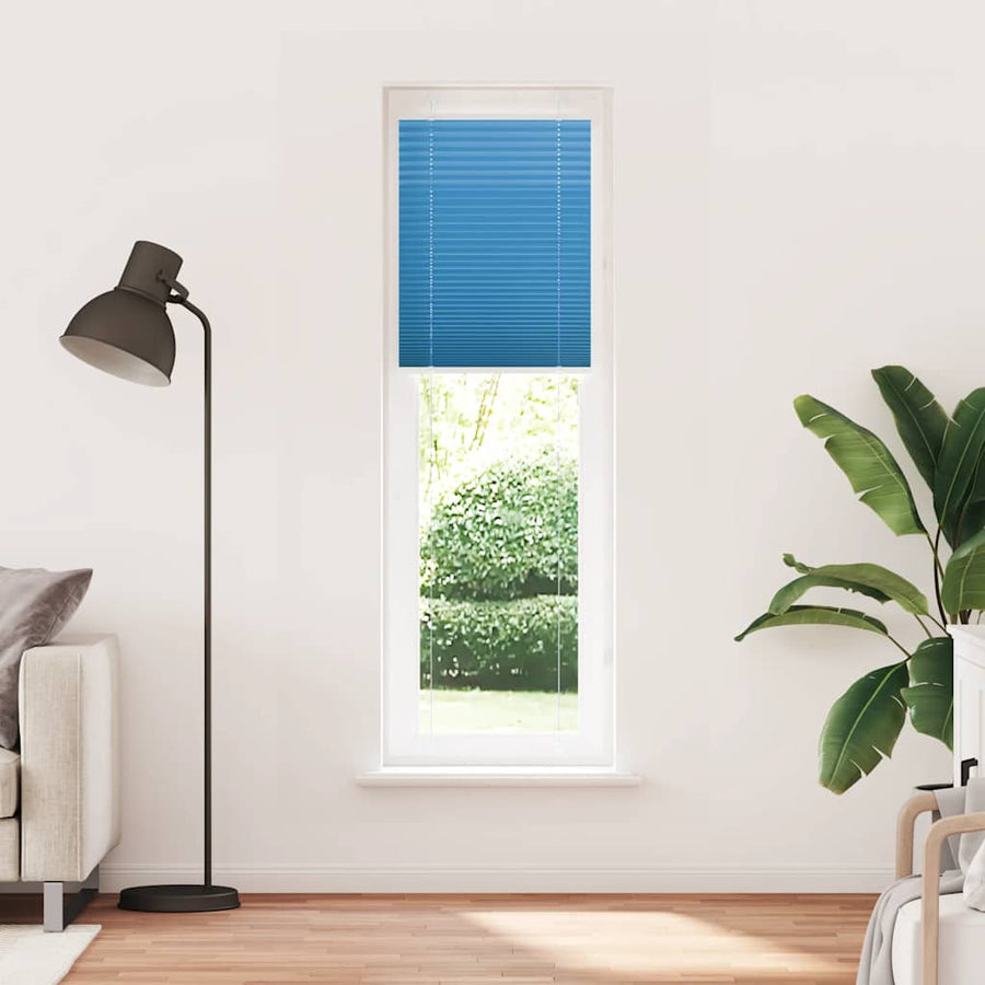Plissé rolgordijn 60x200 cm stofbreedte 59,4 cm polyester blauw