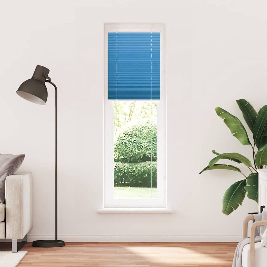 Plissé rolgordijn 65x200 cm stofbreedte 64,4 cm polyester blauw