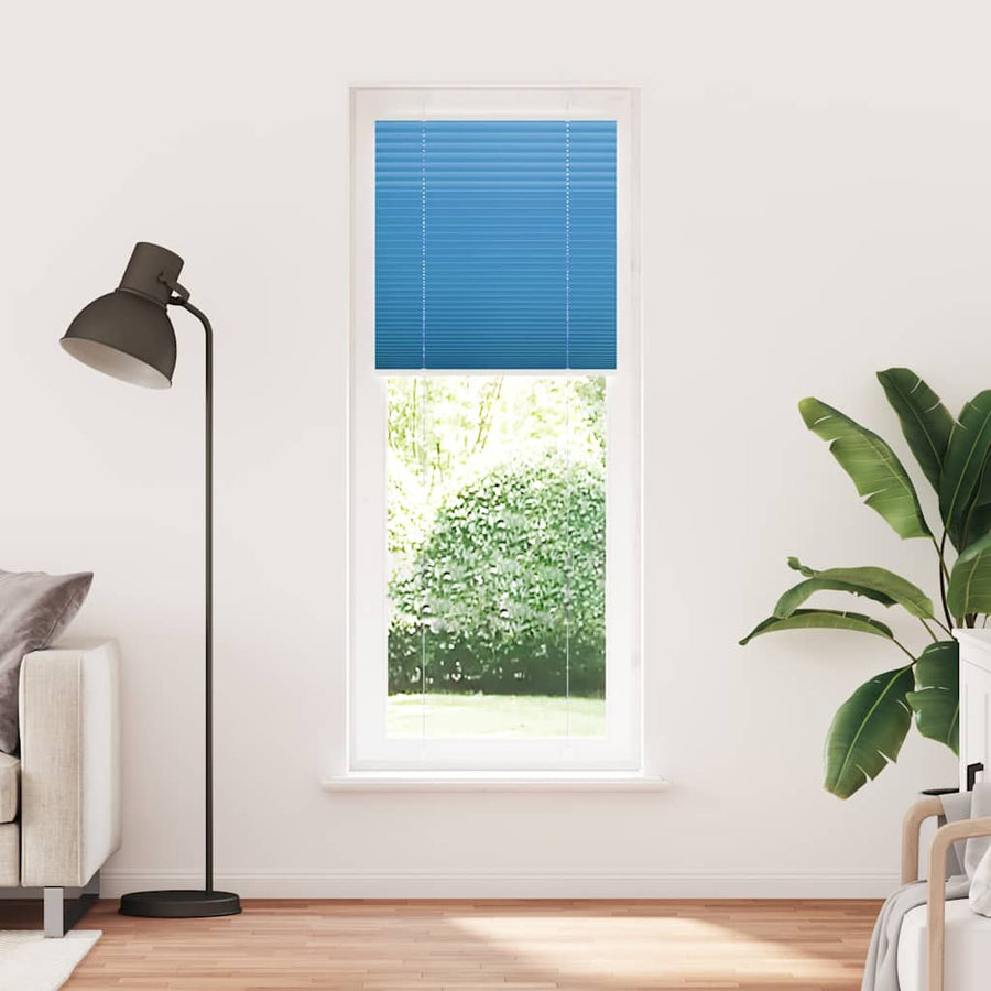 Plissé rolgordijn 70x200 cm stofbreedte 69,4 cm polyester blauw