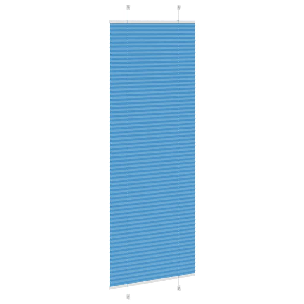 Plissé rolgordijn 80x200 cm stofbreedte 79,4 cm polyester blauw