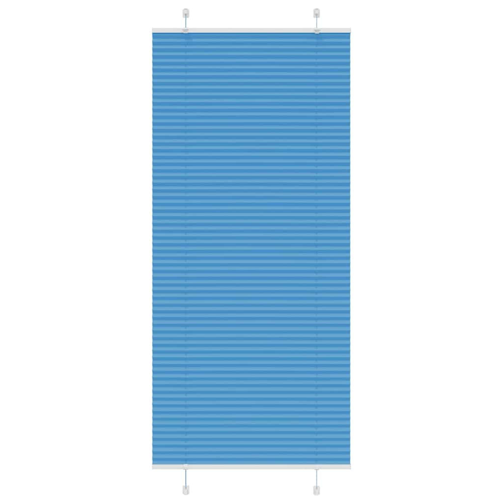 Plissé rolgordijn 85x200 cm stofbreedte 84,4 cm polyester blauw