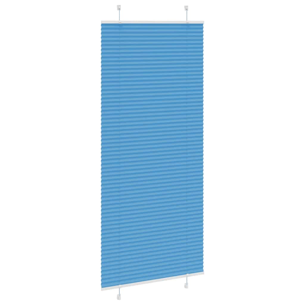 Plissé rolgordijn 90x200 cm stofbreedte 89,4 cm polyester blauw