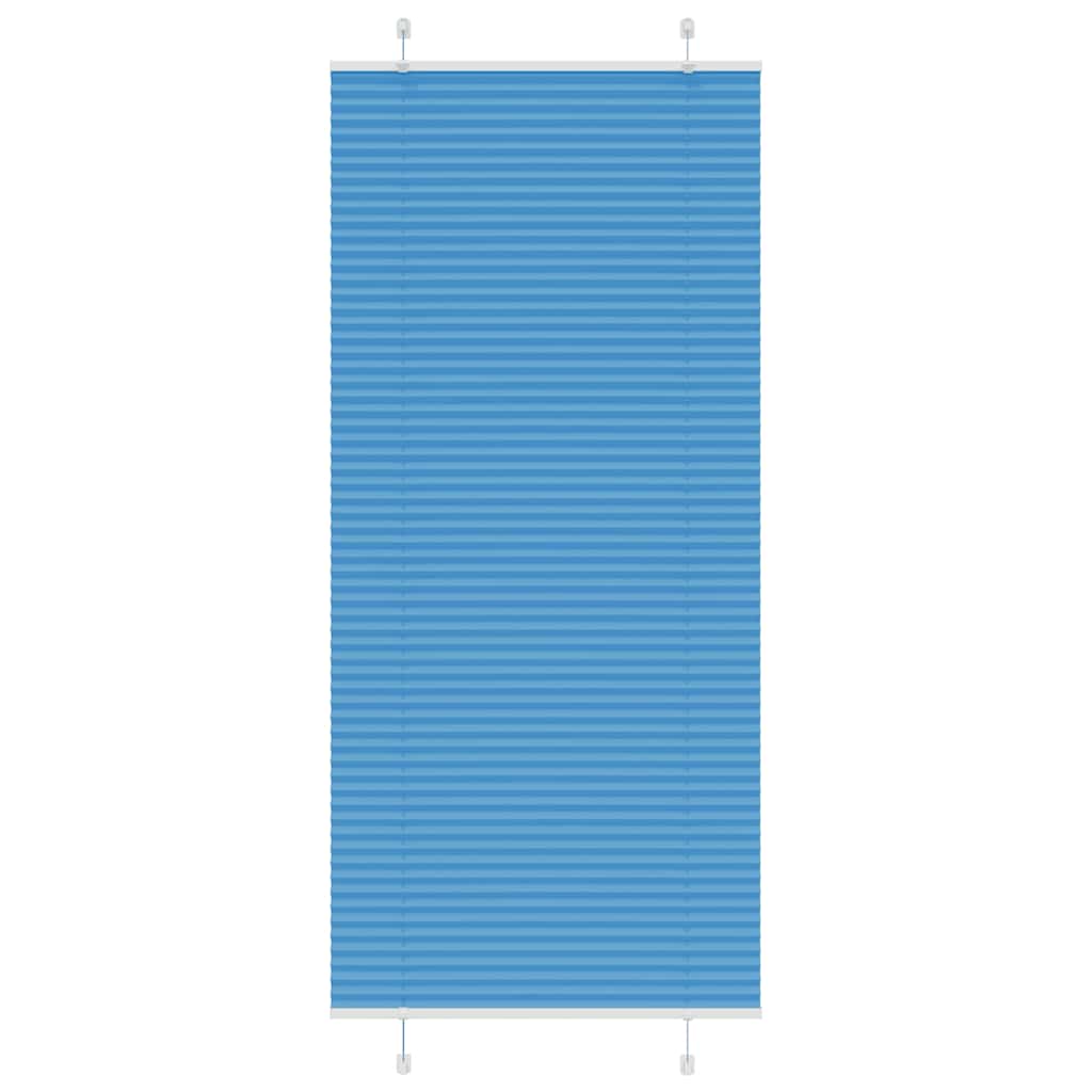 Plissé rolgordijn 95x200 cm stofbreedte 94,4 cm polyester blauw