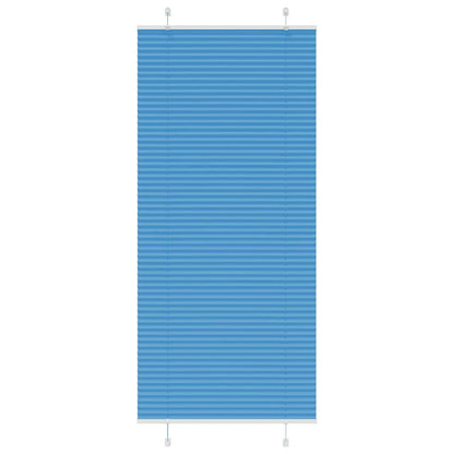Plissé rolgordijn 95x200 cm stofbreedte 94,4 cm polyester blauw