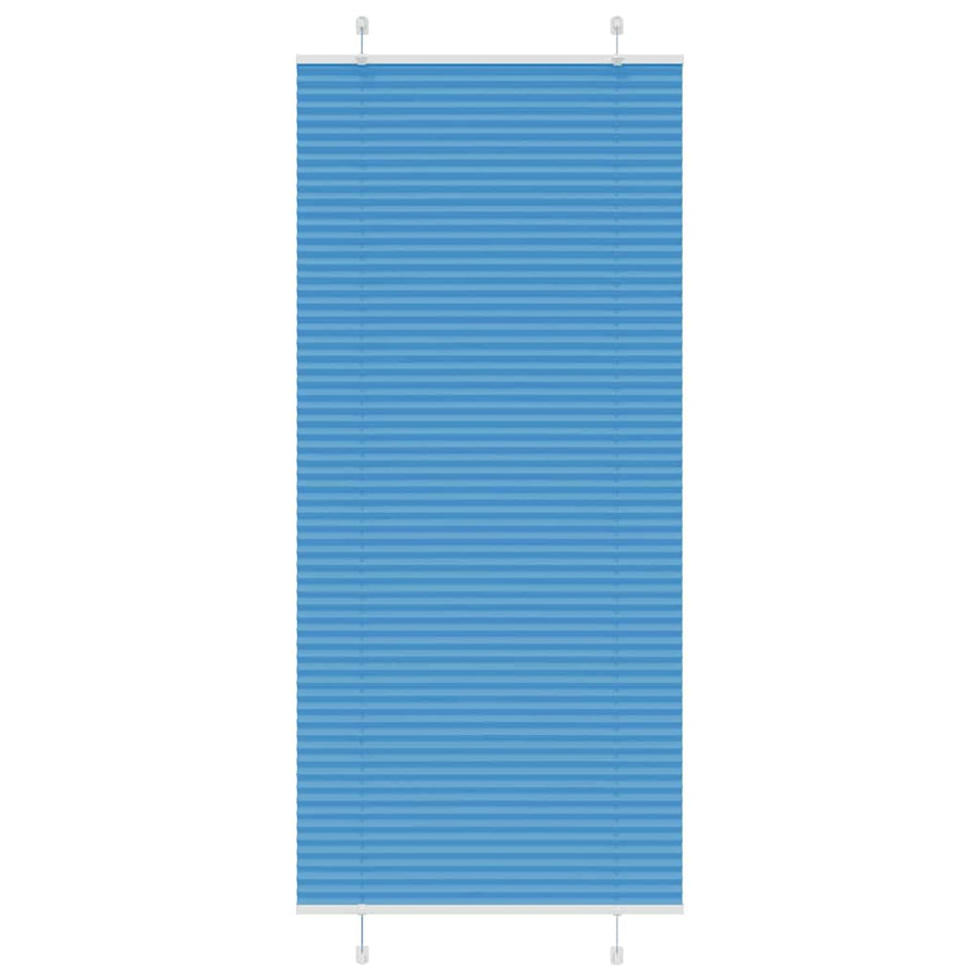 Plissé rolgordijn 95x200 cm stofbreedte 94,4 cm polyester blauw