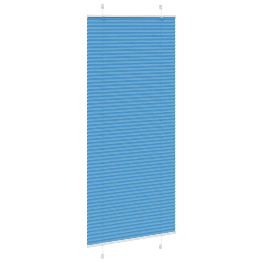 Plissé rolgordijn 95x200 cm stofbreedte 94,4 cm polyester blauw