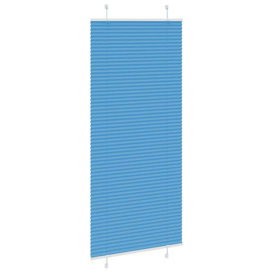 Plissé rolgordijn 95x200 cm stofbreedte 94,4 cm polyester blauw