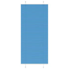 Plissé rolgordijn 100x200 cm blauw polyester