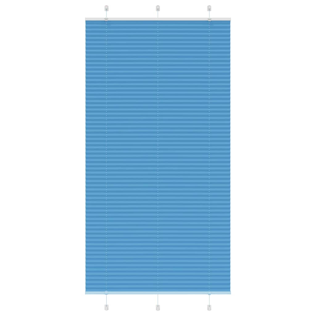 Plissé rolgordijn 110x200cm stofbreedte 109,4cm polyester blauw