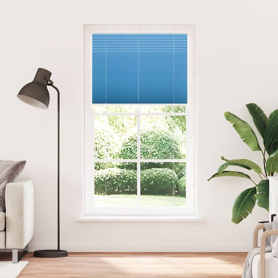 Plissé rolgordijn 110x200cm stofbreedte 109,4cm polyester blauw