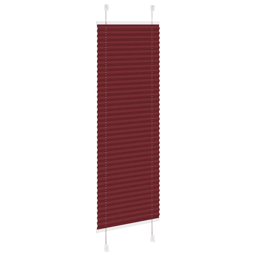 Plissé rolgordijn 45x100 cm stofbreedte 44,4 cm bordeauxrood