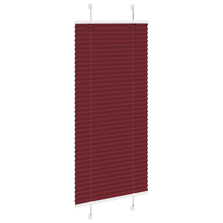 Plissé rolgordijn 65x100 cm stofbreedte 64,4 cm bordeauxrood