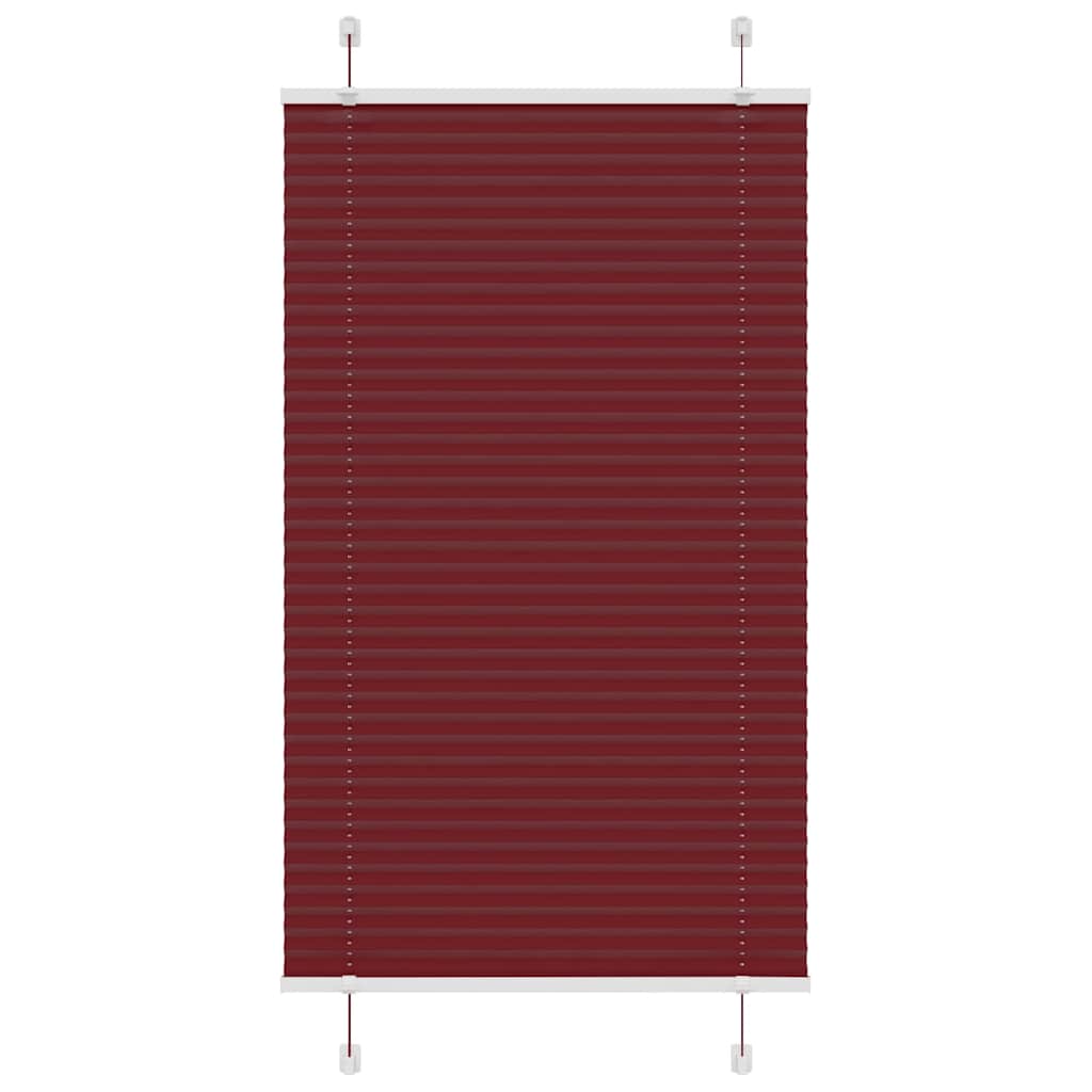Plissé rolgordijn 75x100 cm stofbreedte 74,4 cm bordeauxrood