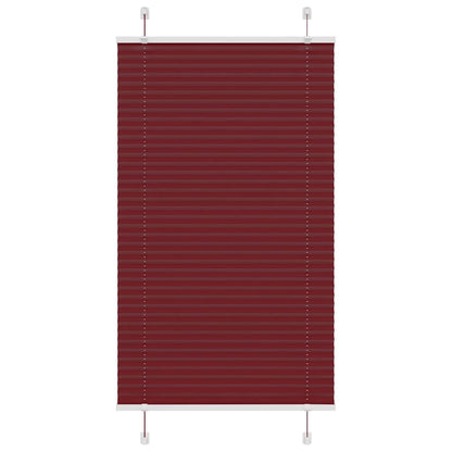 Plissé rolgordijn 75x100 cm stofbreedte 74,4 cm bordeauxrood