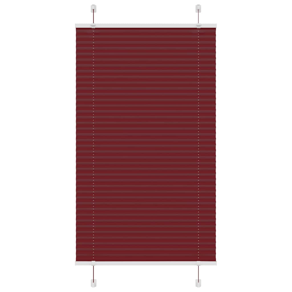 Plissé rolgordijn 80x100 cm stofbreedte 79,4 cm bordeauxrood