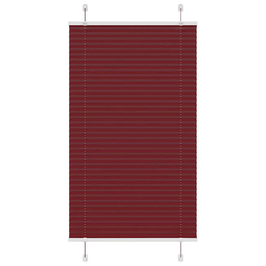 Plissé rolgordijn 80x100 cm stofbreedte 79,4 cm bordeauxrood