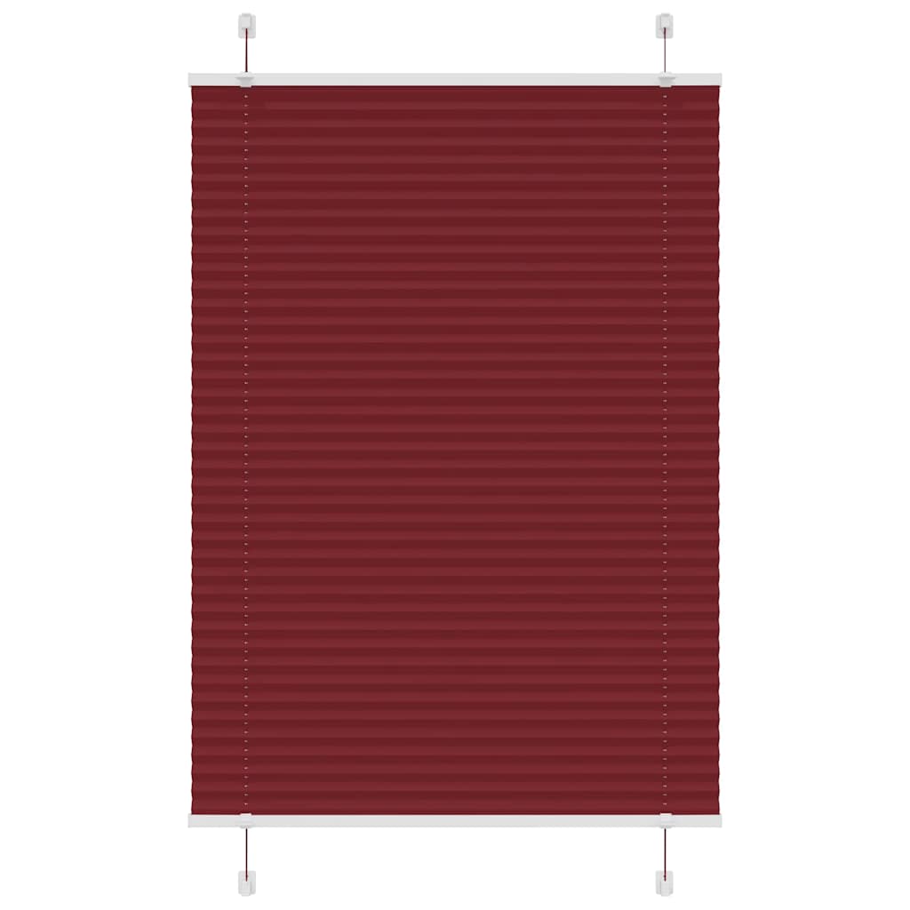 Plissé rolgordijn 85x100 cm stofbreedte 84,4 cm bordeauxrood
