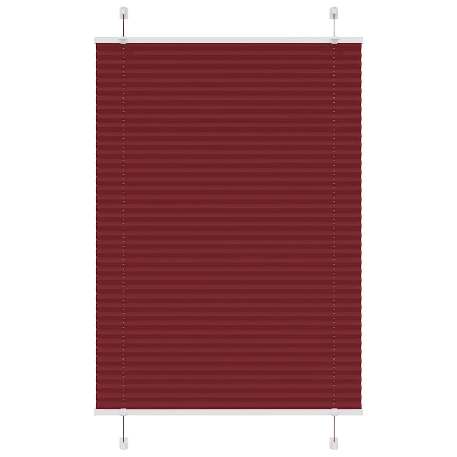 Plissé rolgordijn 90x100 cm stofbreedte 89,4 cm bordeauxrood
