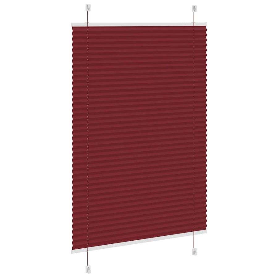 Plissé rolgordijn 90x100 cm stofbreedte 89,4 cm bordeauxrood