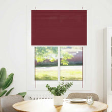 Plissé rolgordijn 100x100 cm stofbreedte 99,4cm bordeauxrood