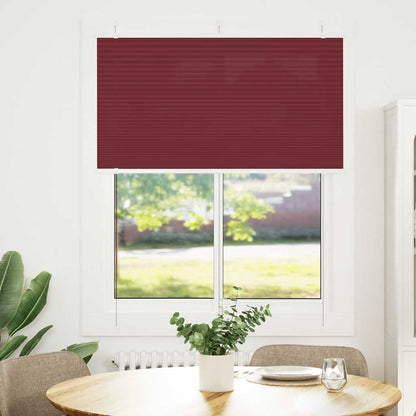 Plissé rolgordijn 105x100cm stofbreedte 104,4cm bordeauxrood