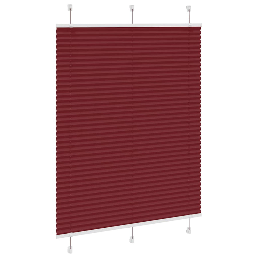 Plissé rolgordijn 105x100cm stofbreedte 104,4cm bordeauxrood