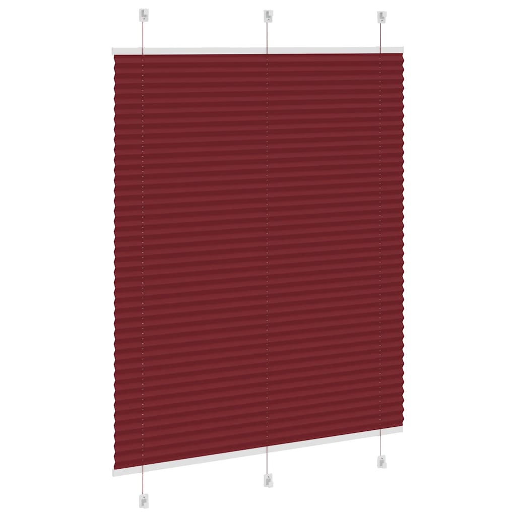 Plissé rolgordijn 105x100cm stofbreedte 104,4cm bordeauxrood