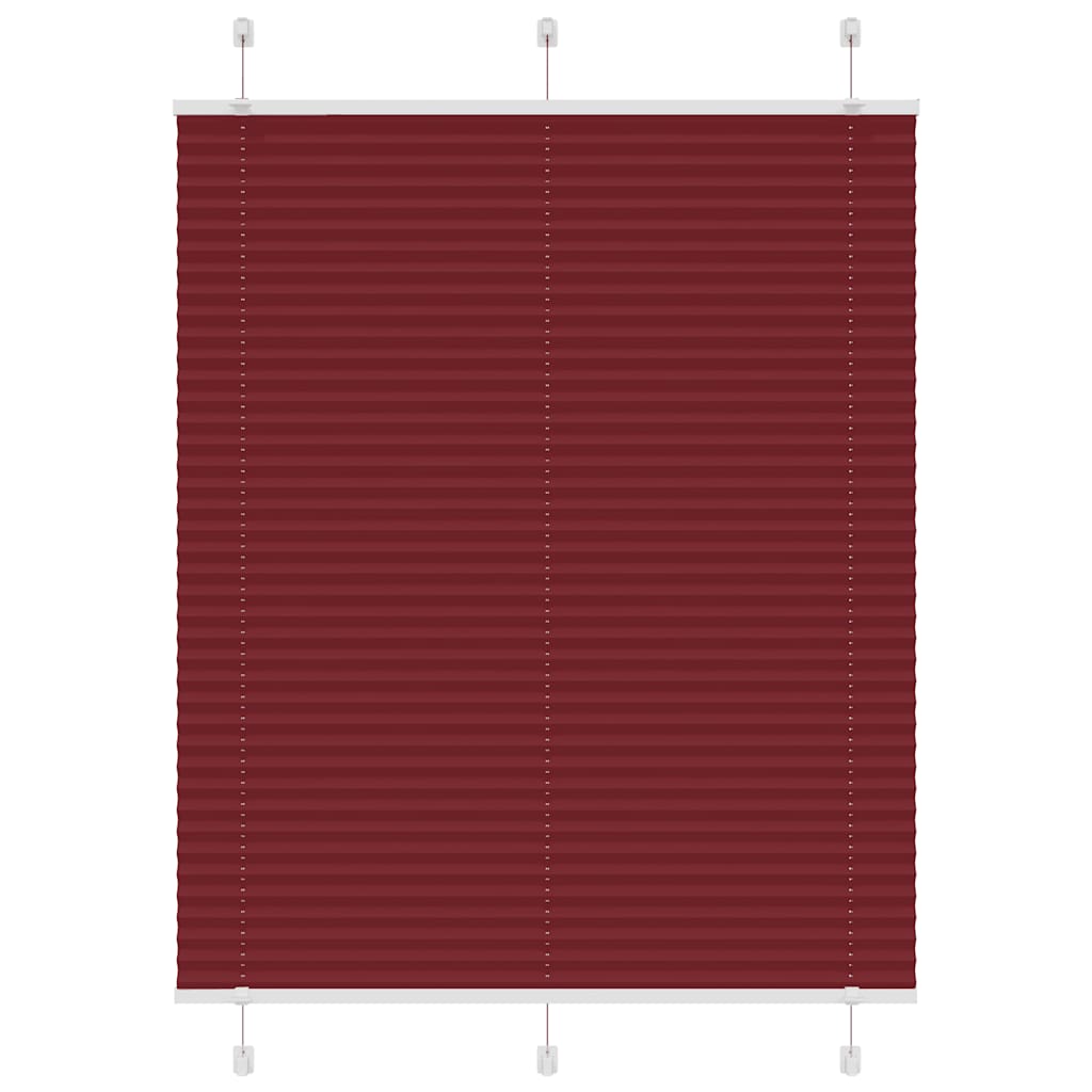 Plissé rolgordijn 110x100cm stofbreedte 109,4cm bordeauxrood