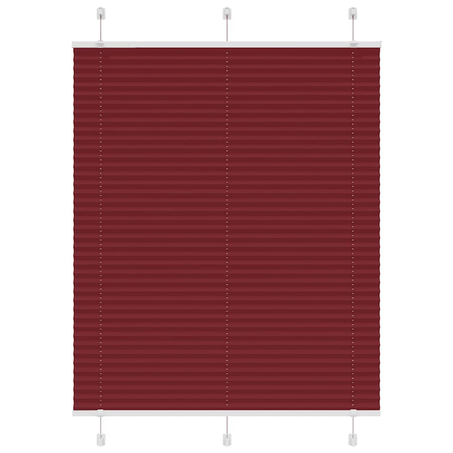 Plissé rolgordijn 110x100cm stofbreedte 109,4cm bordeauxrood