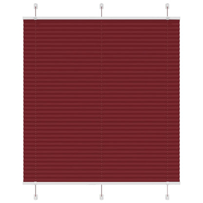Plissé rolgordijn 115x100cm stofbreedte 114,4cm bordeauxrood