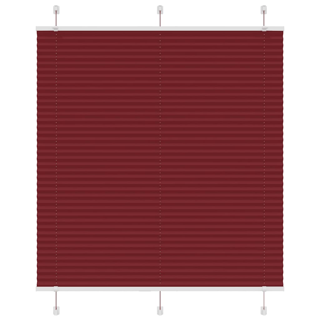 Plissé rolgordijn 120x100cm stofbreedte 119,4cm bordeauxrood