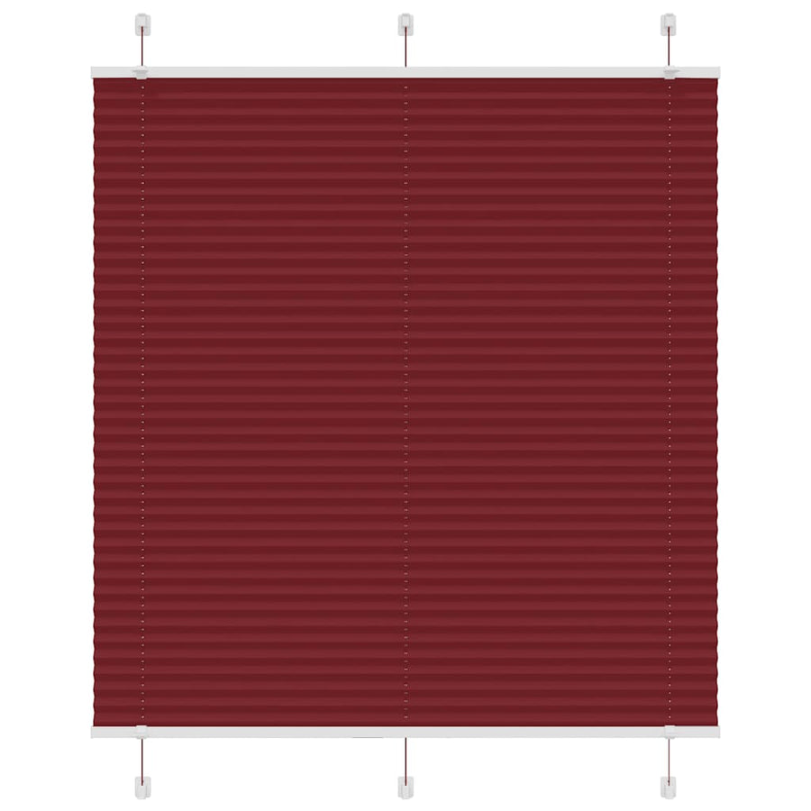 Plissé rolgordijn 120x100cm stofbreedte 119,4cm bordeauxrood