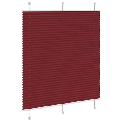 Plissé rolgordijn 120x100cm stofbreedte 119,4cm bordeauxrood