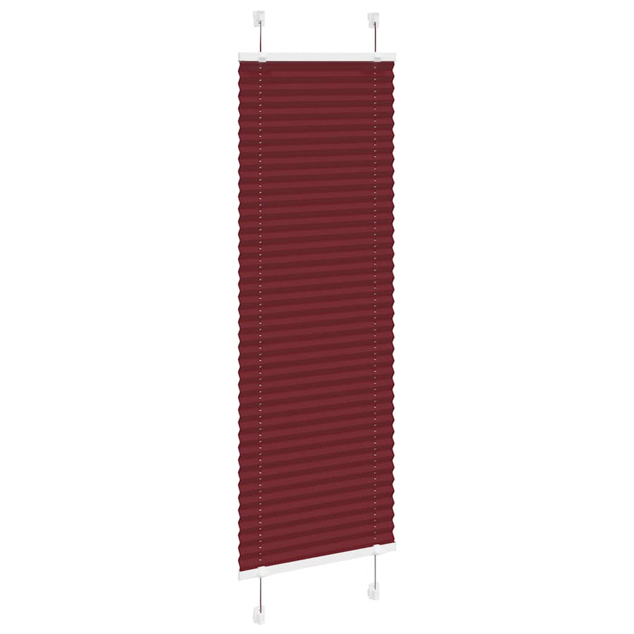 Plissé rolgordijn 40x150 cm stofbreedte 39,4 cm bordeauxrood