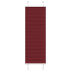 Pleated blind 45x150 cm fabric width 44.4 cm burgundy
