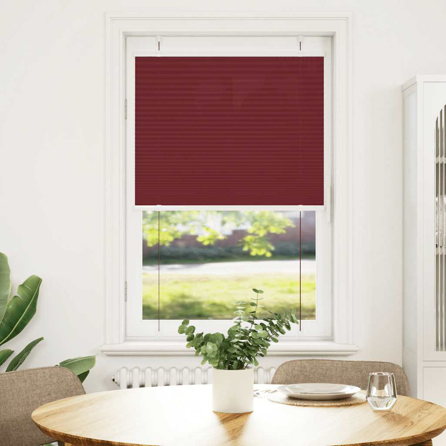Plissé rolgordijn 75x150 cm stofbreedte 74,4 cm bordeauxrood