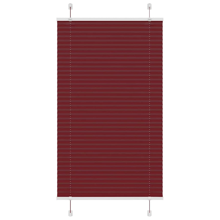 Plissé rolgordijn 80x150 cm stofbreedte 79,4 cm bordeauxrood