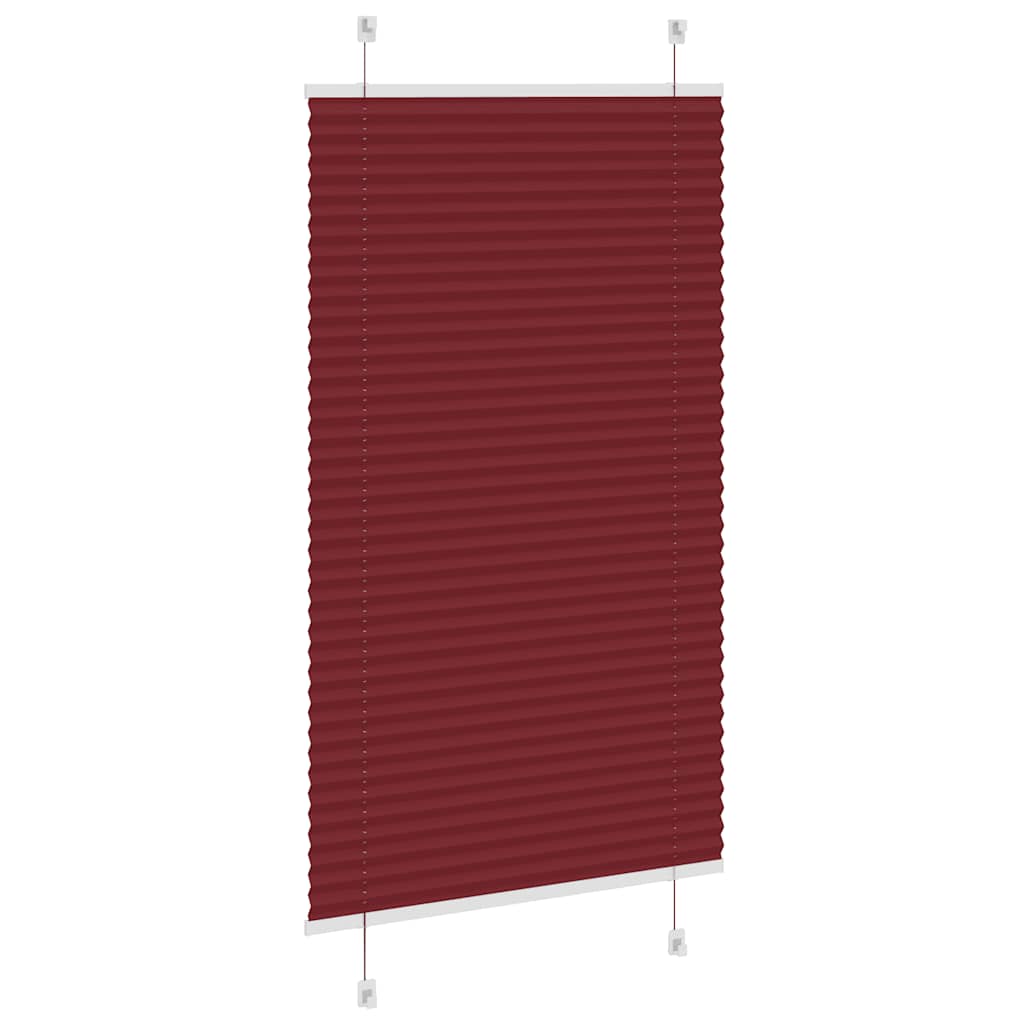 Plissé rolgordijn 80x150 cm stofbreedte 79,4 cm bordeauxrood