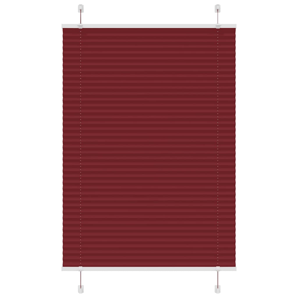 Plissé rolgordijn 100x150 cm stofbreedte 99,4cm bordeauxrood