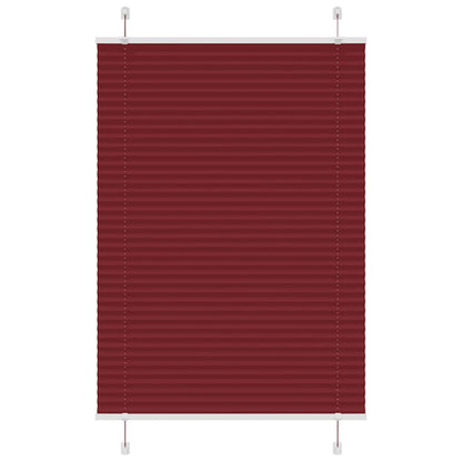 Plissé rolgordijn 100x150 cm stofbreedte 99,4cm bordeauxrood