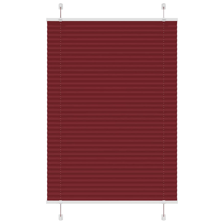 Plissé rolgordijn 100x150 cm stofbreedte 99,4cm bordeauxrood