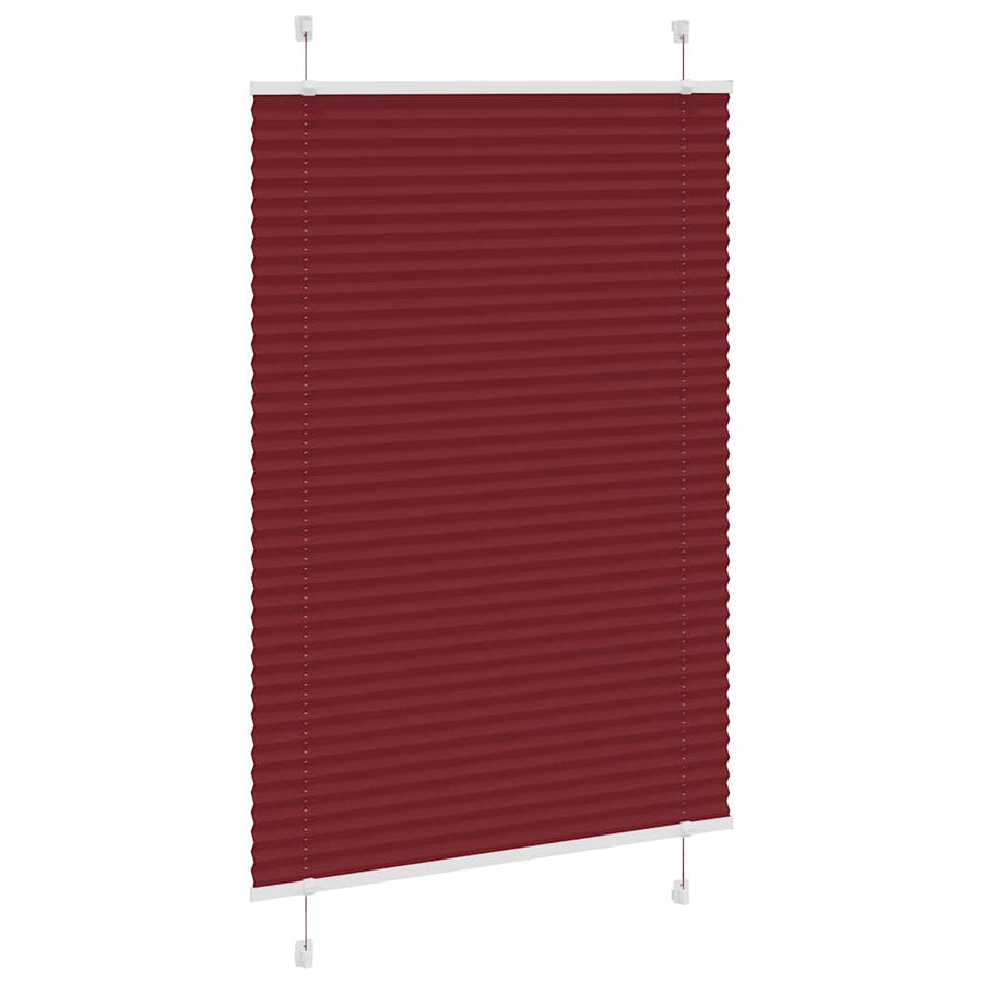 Plissé rolgordijn 100x150 cm stofbreedte 99,4cm bordeauxrood