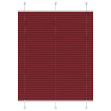 Plissé rolgordijn 105x150cm stofbreedte 104,4cm bordeauxrood