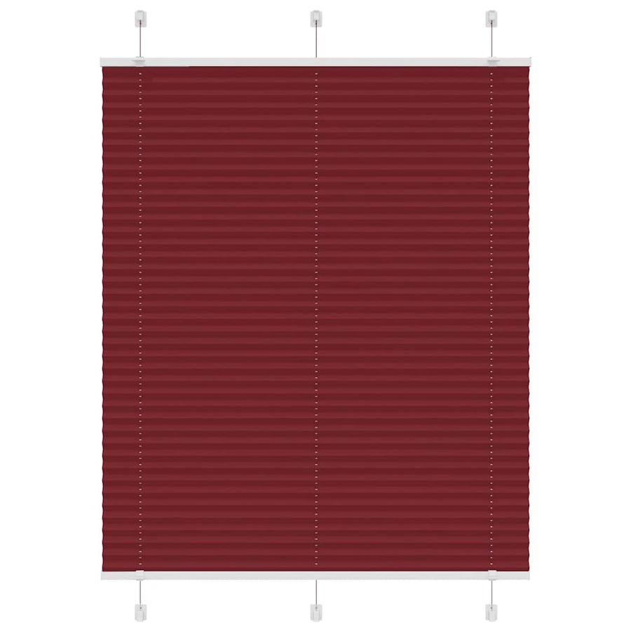Plissé rolgordijn 105x150cm stofbreedte 104,4cm bordeauxrood