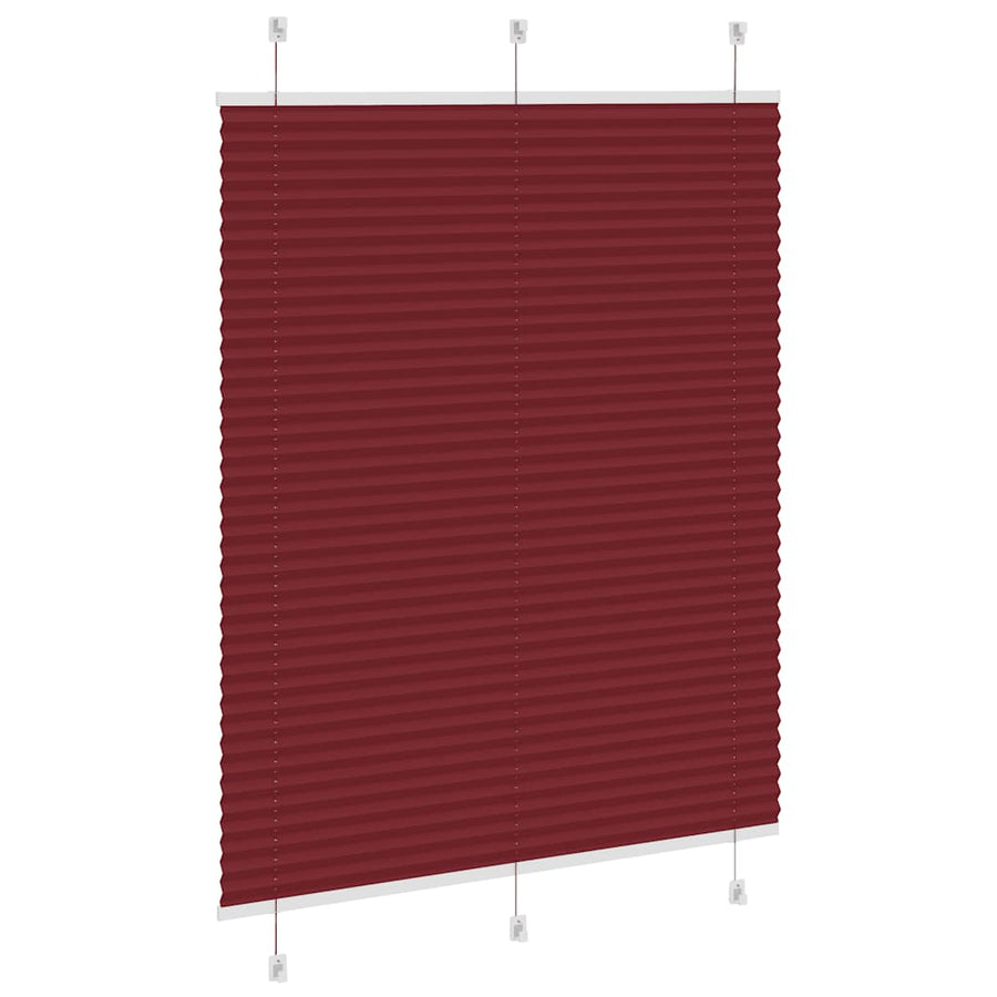 Plissé rolgordijn 110x150cm stofbreedte 109,4cm bordeauxrood