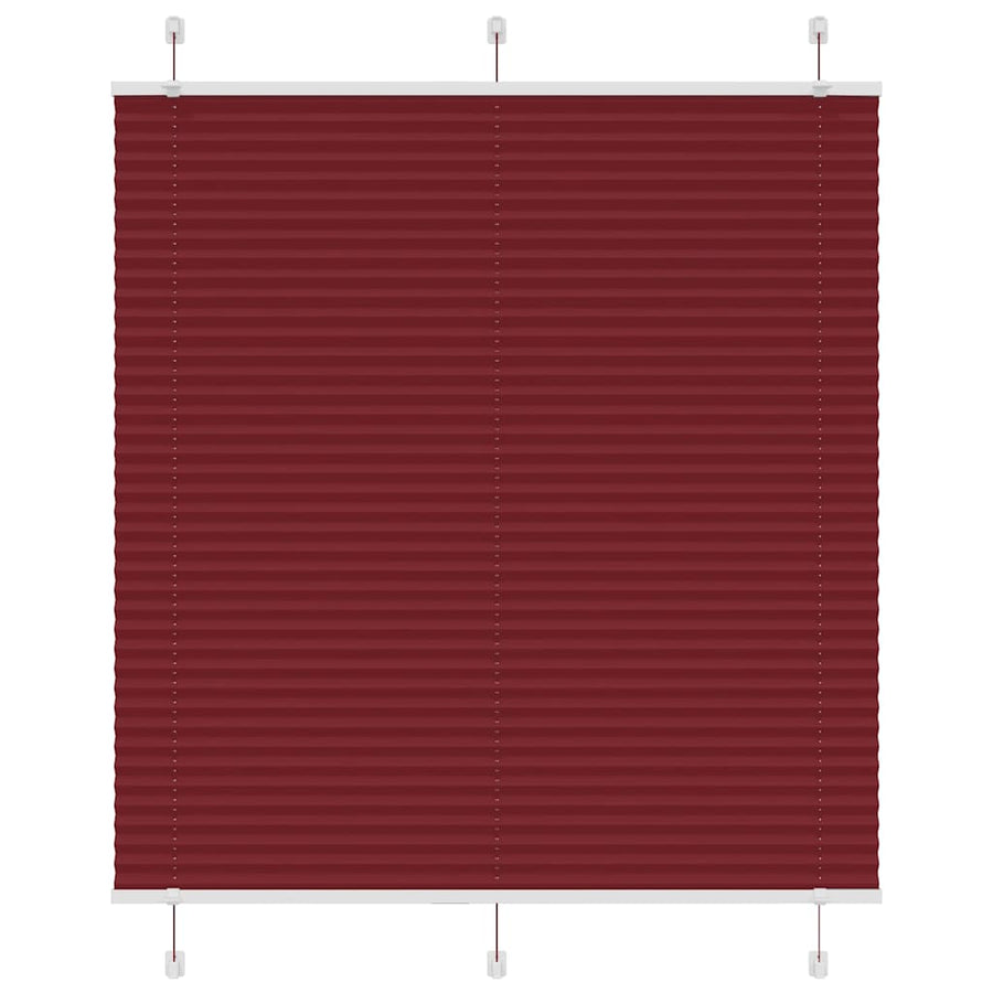 Plissé rolgordijn 115x150cm stofbreedte 114,4cm bordeauxrood