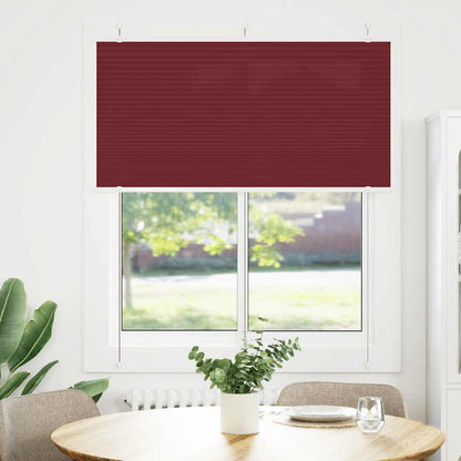 Plissé rolgordijn 115x150cm stofbreedte 114,4cm bordeauxrood