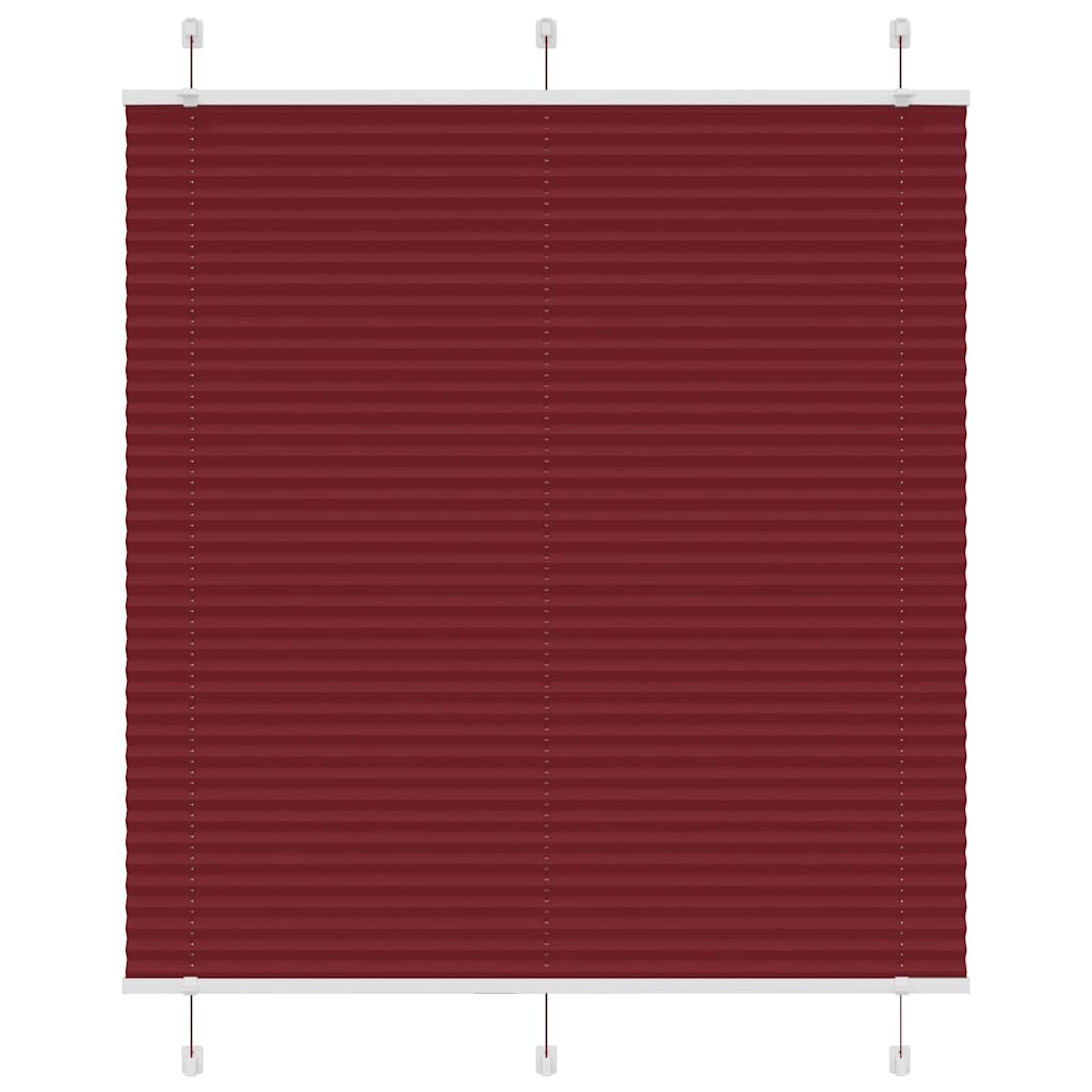 Plissé rolgordijn 120x150cm stofbreedte 119,4cm bordeauxrood