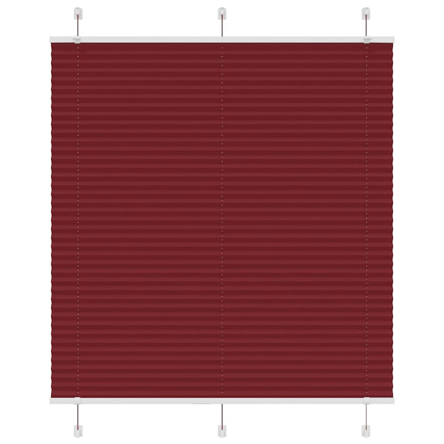 Plissé rolgordijn 120x150cm stofbreedte 119,4cm bordeauxrood